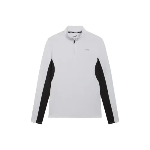 PUMA FIT PolyspanQuarter Zip T Рубашка Мужская Silver Mist