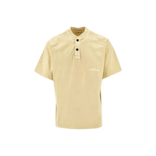 STONE ISLAND Рубашка Мужская Светло-Желтая