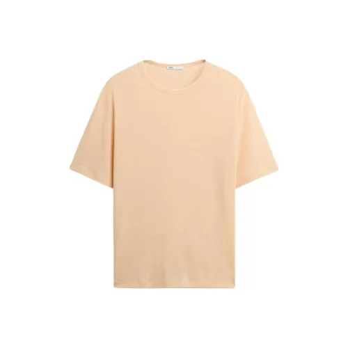 ZARA Светло-розовые Мужские T-рубашки