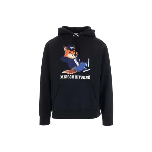 Maison Kitsune Мужские черные свитшоты