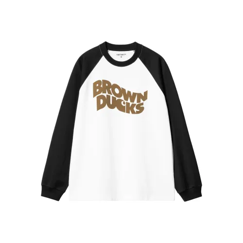 Carhartt WIP L S Коричневый Ducks Баскетбольная рубашка Мужская Белая