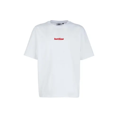 GCDS Белая Мужская T-Рубашка