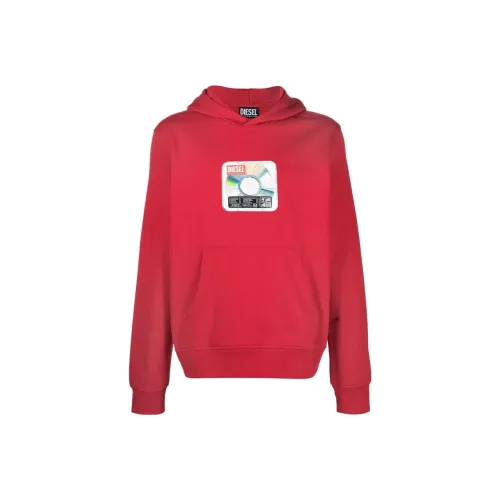 DIESEL Red Men's Sweatshirts DIESEL Красные Мужские Толстовки