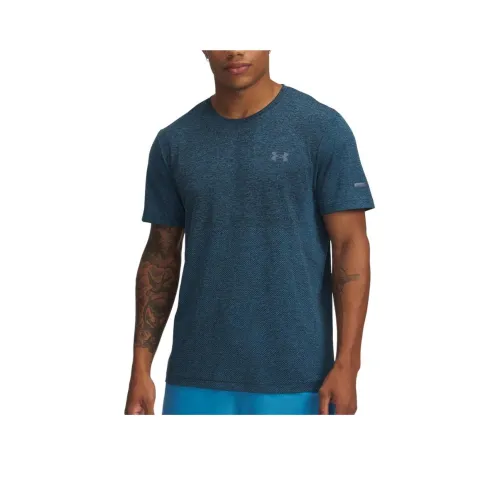 Under Armour Бесшовная футболка мужская синяя