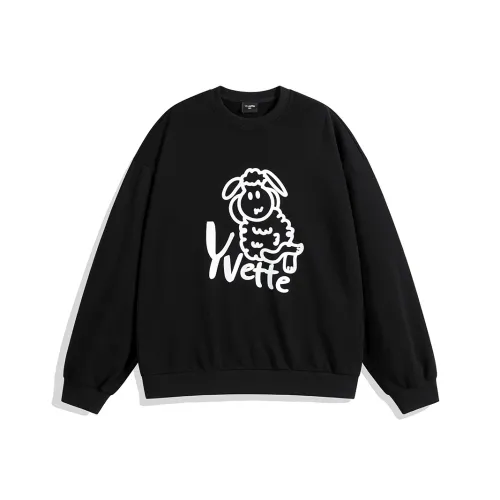 Yvette Черный Унисекс Свитшоты