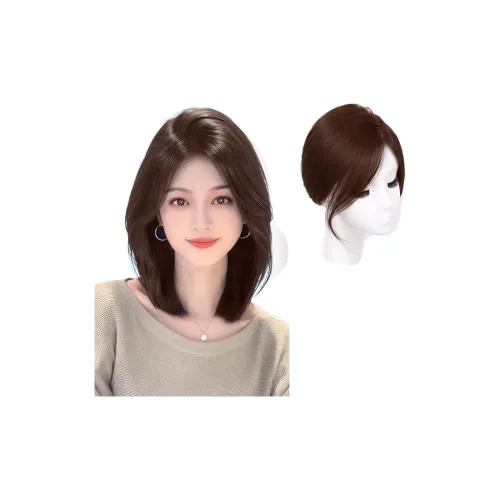 MUYAN Бесшовный Высокая макушка Французские Bangs Канареечно-желтый Бабочка Сетка Штучная Волосы Короткие Прямые Волосы