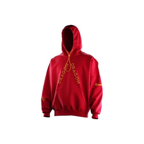 Monster Guardians Толстовка Мужская Dragon Luck Auspicious Red