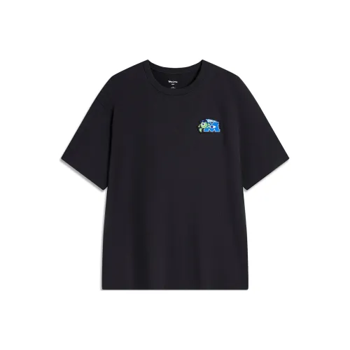 LINING x Disney Monsters University Совместная рубашка Disney Unisex Черная