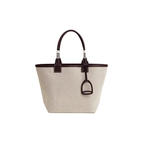 HERMES Steeple H Ткань с Swift Телячья кожа Сумка Женские Светло-янтарный Бежевый Седло Красный