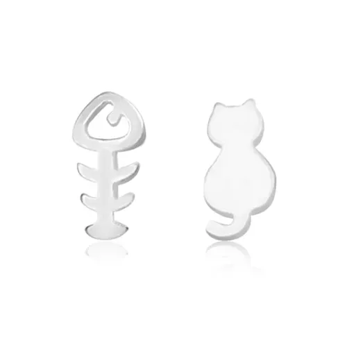 SHK Медный сплав Серьги-гвоздики Женское серебро