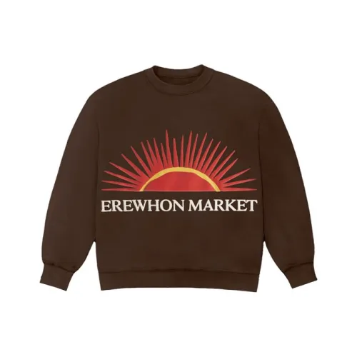 Cactus Plant Flea Market CPFM Collaboration X Erewhon Co Branded SERIES Кофейно-коричневый Унисекс Свитшоты