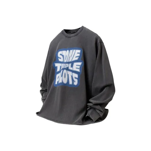 ASEDE Осенне-зимняя футболка унисекс темно-серая