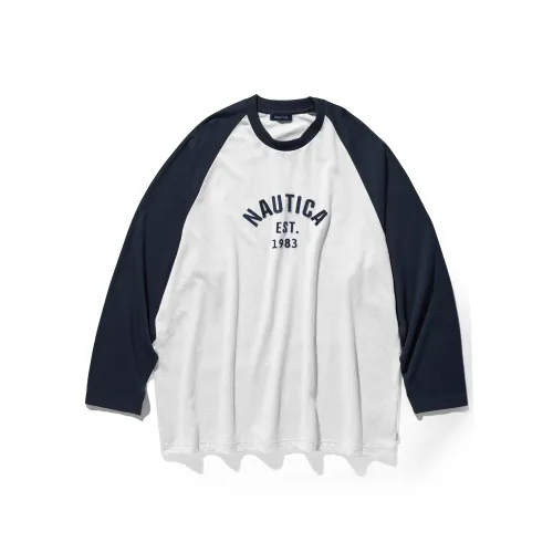 Nautica White Sail Длинный рукав Т-рубашка Унисекс