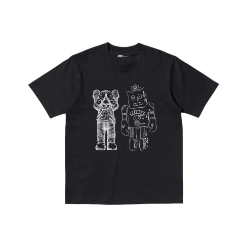 UNIQLO KAWS x WARHOL Collaboration Черная Унисекс Футболка