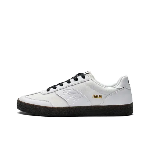 KAPPA Спина к Спине Противоскользящий Устойчивый к Износу Низкий Топ Немецкая Армия Кроссовки Унисекс Классический Белый