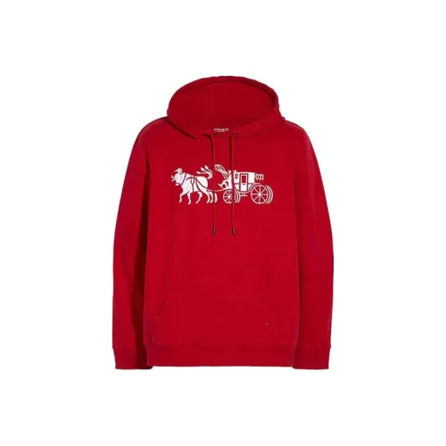 COACH Толстовка Мужская Вишнево-Красная