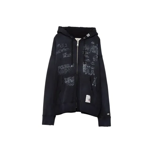 MIHARA YASUHIRO Потертый худи худи мужской черный