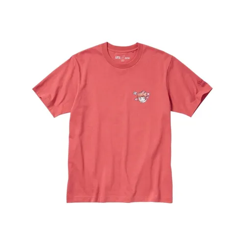 UNIQLO Розово-красные унисекс футболки