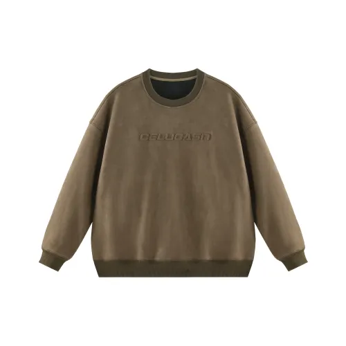 CELUCASN Свитшот с круглым вырезом Унисекс Бронза