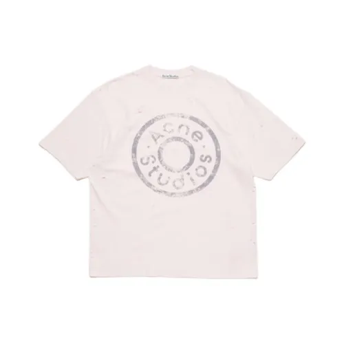 ACNE STUDIOS 2024 Осенне-Зимняя Коллекция Светло-розовый Унисекс Т-Рубашки