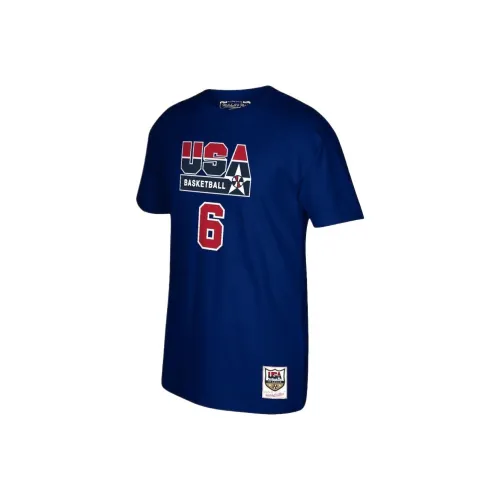 NBA MITCHELL NESS Patrick Ewing T-Shirt Мужской Морской Синий