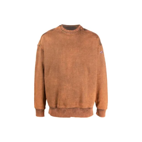 DIESEL Orange Men's Sweatshirts