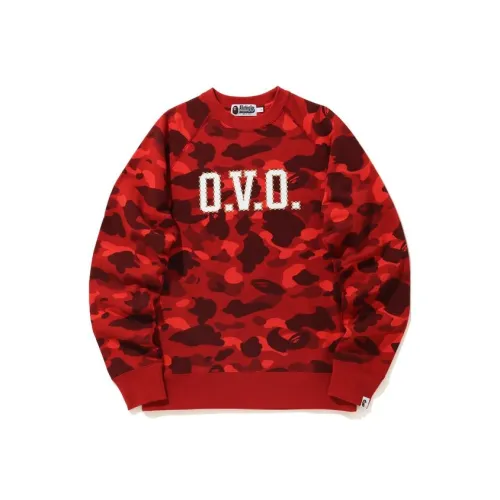 A BATHING APE Bape x OVO Красный Мужской Свитшот