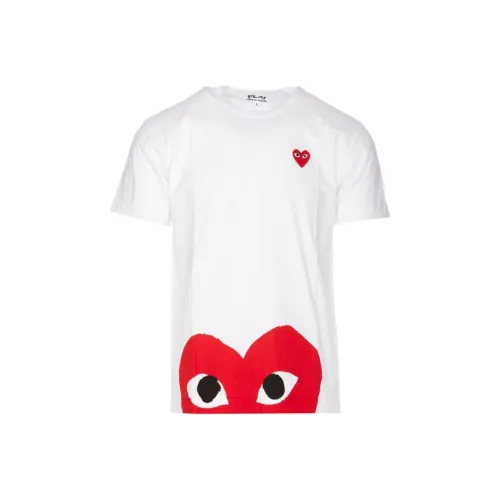 CDG Play Белый Мужской T-Рубашки