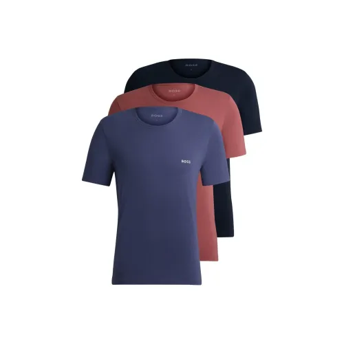 Hugo Boss 3 пачки синий + коричневый + темно-синий мужские футболки T