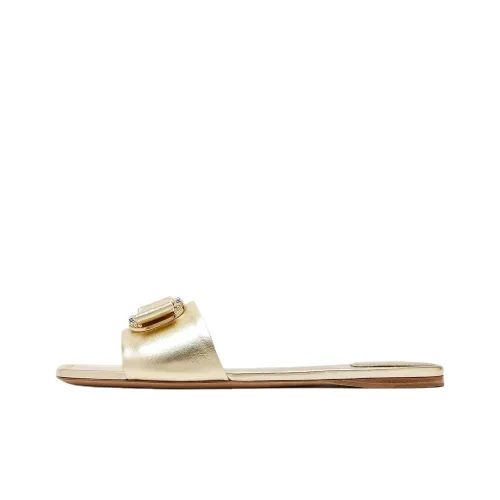 FERRAGAMO Rubber Slide Тапочки Женские Золотые