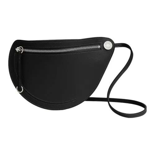 HERMES Petite Course Epsom Телячья кожа Сумка через плечо Женская 89 Черный