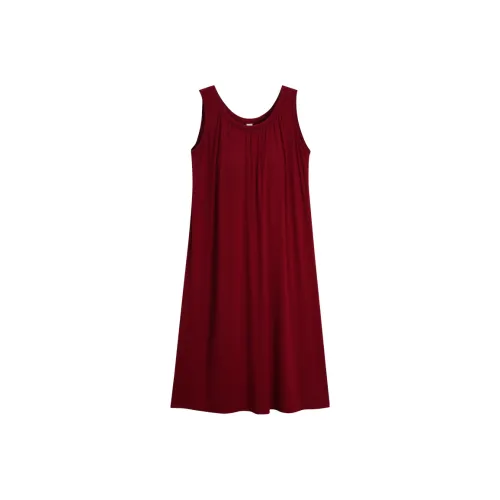 Sha Qian Ночная сорочка Женская Бордовая