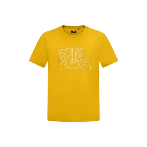 RARE Короткий рукав T-рубашки Мужской Желтый