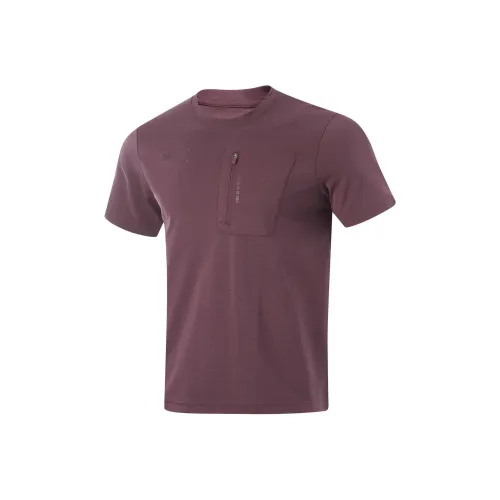 Т-рубашка с подкладкой мужская смешанный цвет темно-красный фиолетовый