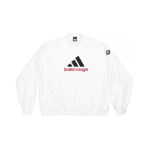 Balenciaga x Adidas Свитшот Loose Fit Мужской Белый