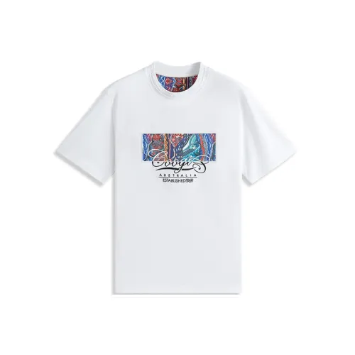 COOGI Уличный Hip Hop Винтаж Поп-стиль Горький Горлянка Узор T Рубашка Унисекс Белый