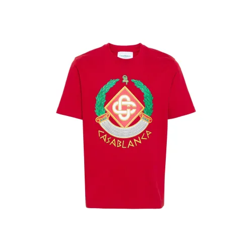 CASABLANCA FW24 T-Shirt Унисекс Малиновый