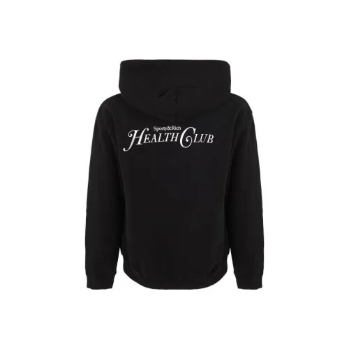 SPORTY & RICH Черные Мужские Свитшоты