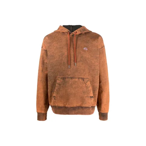 DIESEL Orange Men's Sweatshirts