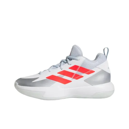 Adidas Cross Em Up Slip Resistant Abrasion Resistant Low Топ Детские Баскетбольные кроссовки Белый Красный