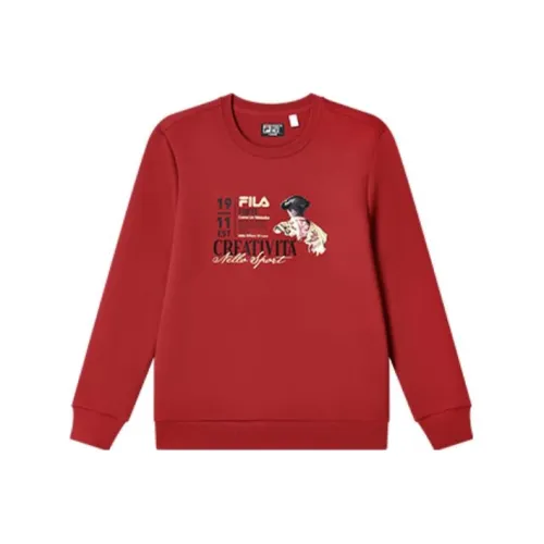 FILA Fire Red Мужские Свитшоты