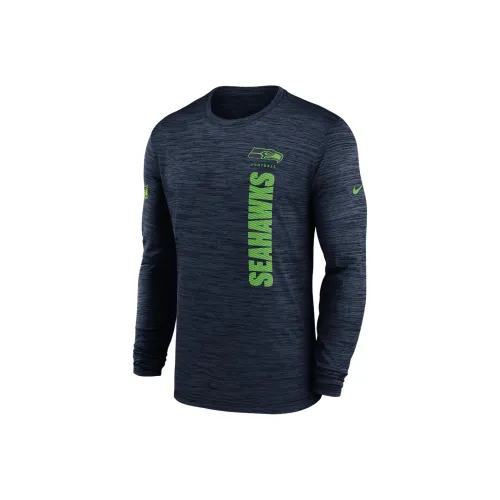 nike Dri FitNFL Seattle Seahawks Sideline Velocity T-рубашка Мужская Морской синий
