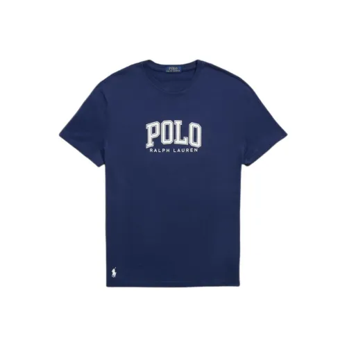 Polo Ralph Lauren Logo Letter Принт Круглый вырез Короткий рукав Т-рубашка Мужская Морской синий