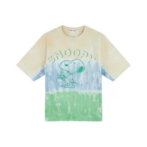 FUN X Snoopy SS24 T Рубашка Унисекс Миндаль