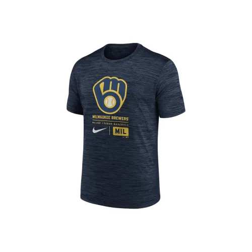 nike T-рубашка Milwaukee Brewers мужская морская синий