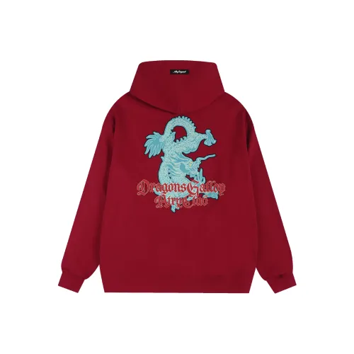 Atry Толстовка National Trend Бренд American Luxury Streetwear Свободный крой Длинный рукав Толстовка Унисекс Красный