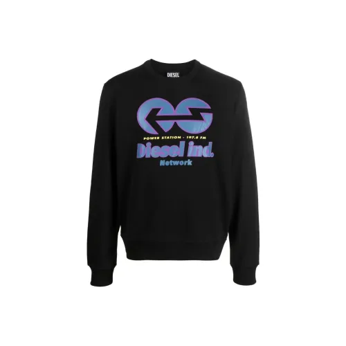 DIESEL Мужские черные свитшоты