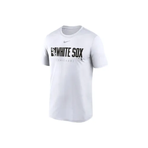 Nike T-рубашка Chicago White Sox Команда Мужская Белая