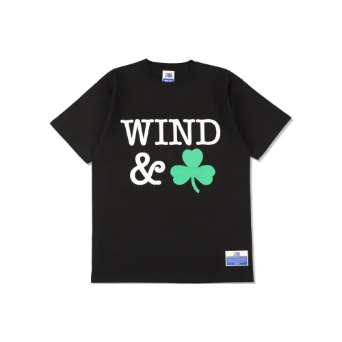 Wind And Sea Черная Унисекс Футболка