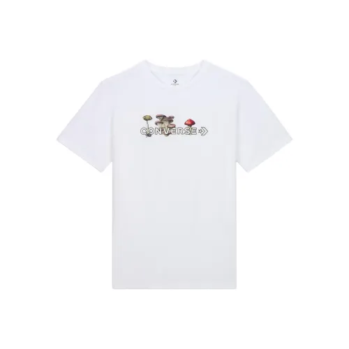 Конверс Fungi Erkek Beyaz T Рубашка Мужская Белая